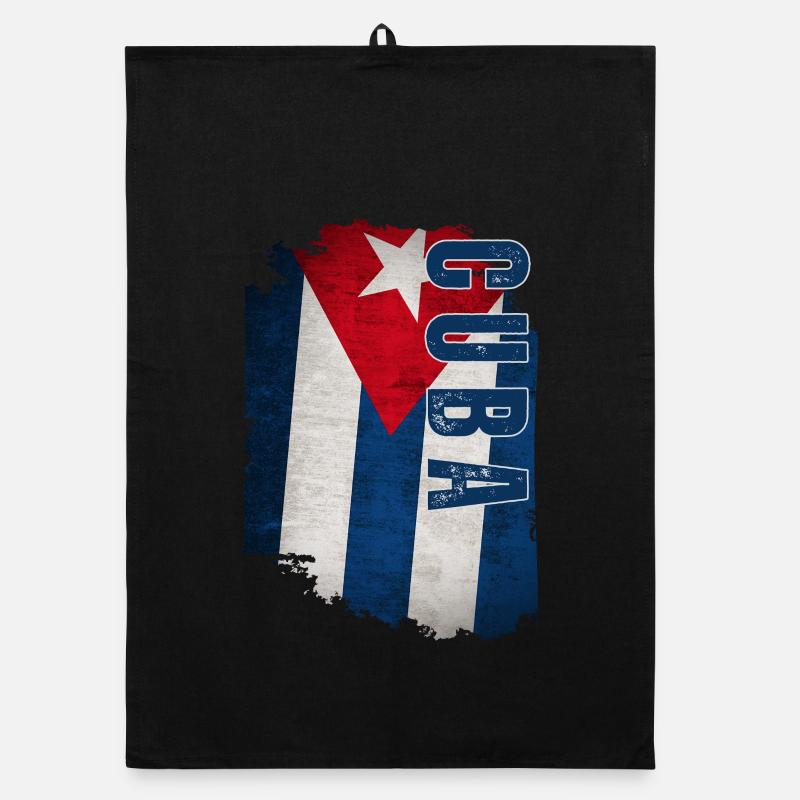 Vertical Cuban flag, Cuban pride Organic dish towel