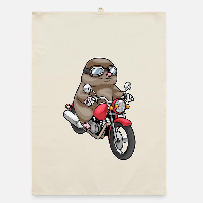 Maulwurf Motorrad Organic Geschirrtuch