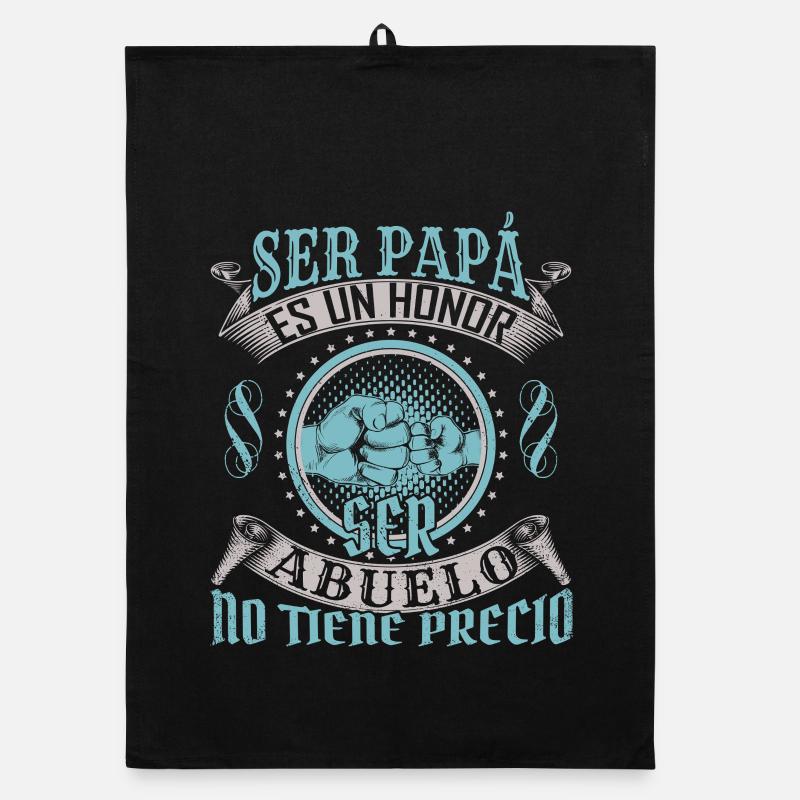 Honouring Fathers Custom T-Shirt Design Organic dish towel