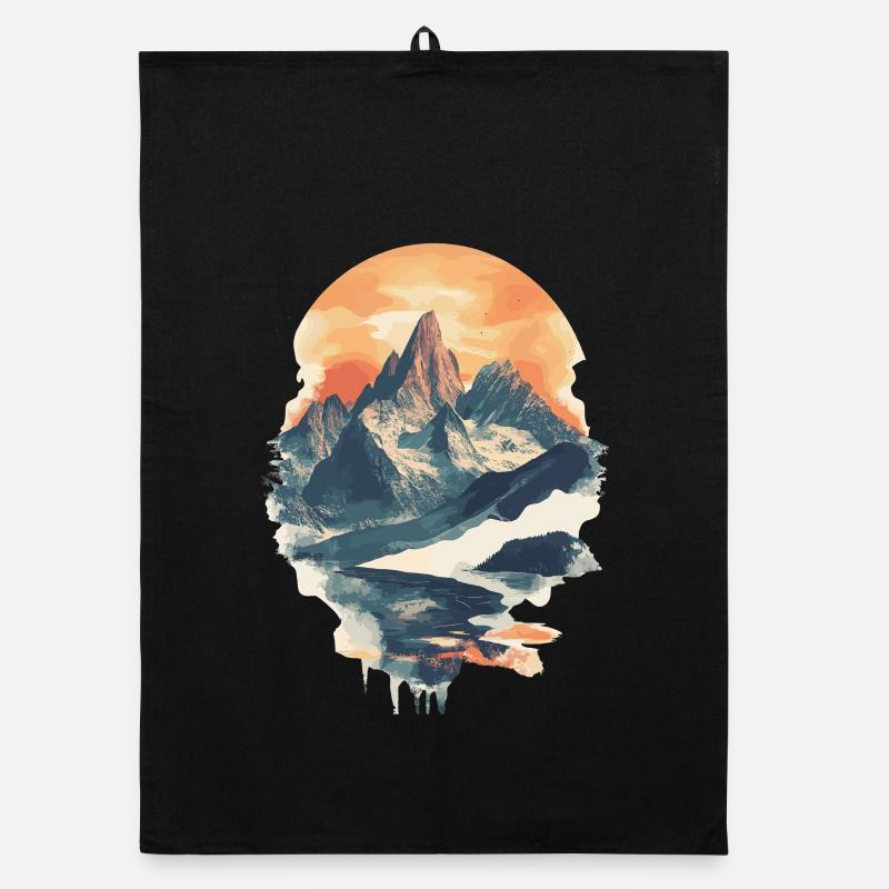 Berge Klettern Kletterer Wandern Organic Geschirrtuch