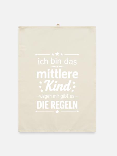 middle child because of me there are rules - Organic dish towel - nature - Front