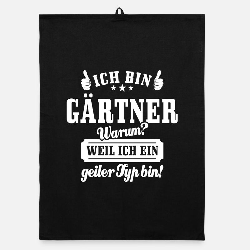 Ich bin Gärtner weil ich ein geiler Typ bin Organic Geschirrtuch