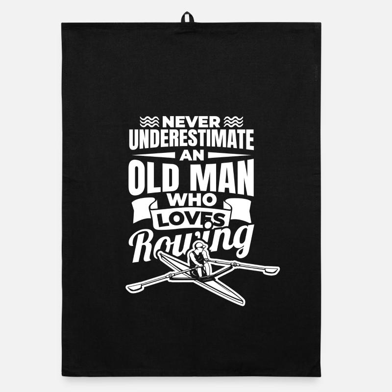 Never underestimate an old rower Organic dish towel