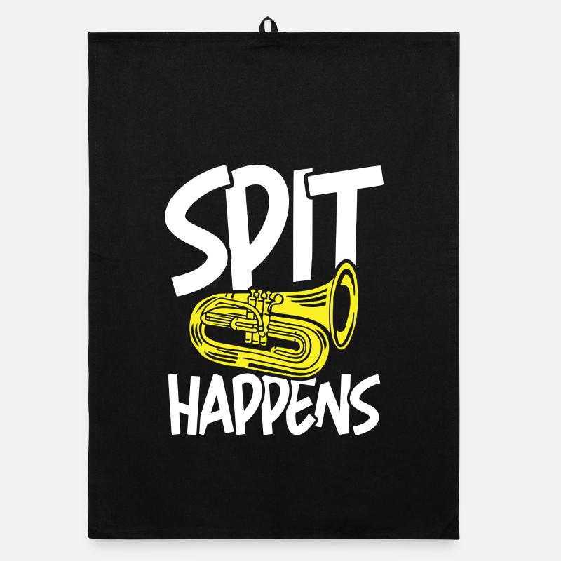Spit happens tuba instrument Organic Geschirrtuch