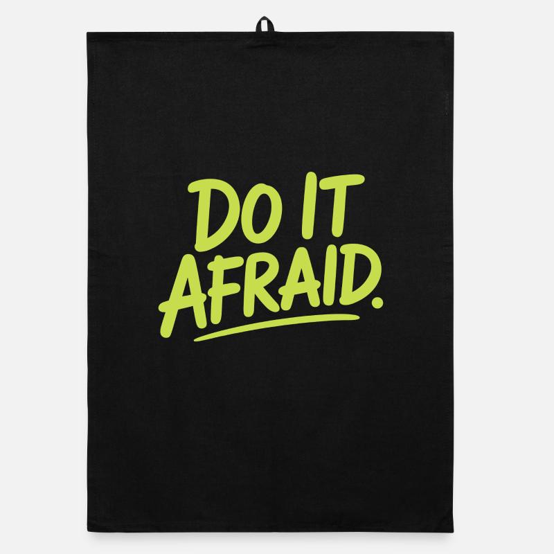 Do It Afraid Courage Development Motivation Organic dish towel