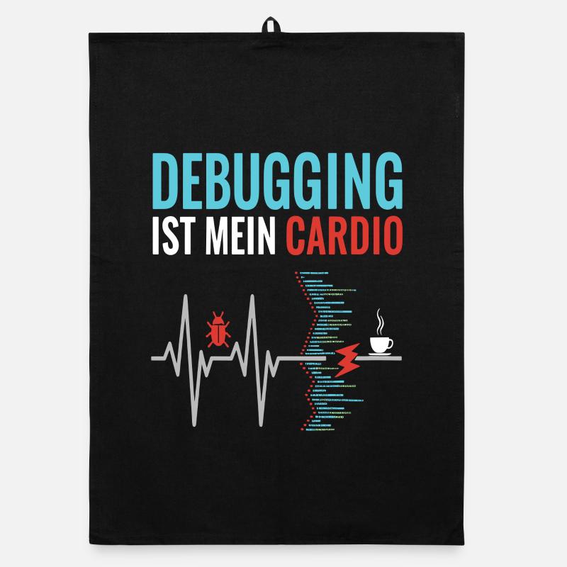 Debugging ist mein Cardio - Programmierer Nerd Organic Geschirrtuch