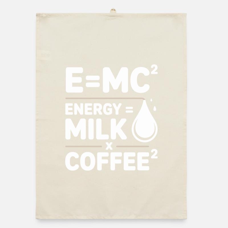 E=MC2 Physik Spruch Koffein Nerd Energie Kaffee Organic Geschirrtuch