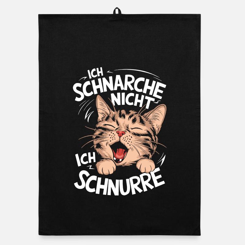 Je ne ronfle pas, je ronronne - Drôles de chats Torchon bio