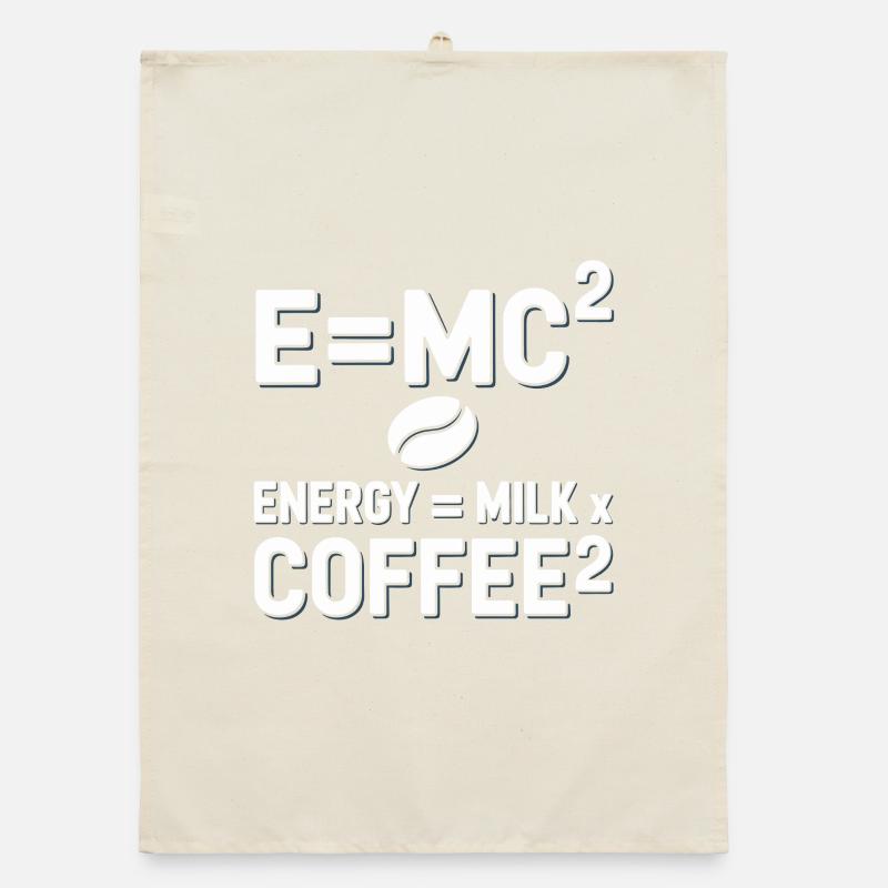 E=MC2 Physik Spruch Koffein Nerd Energie Kaffee Organic Geschirrtuch