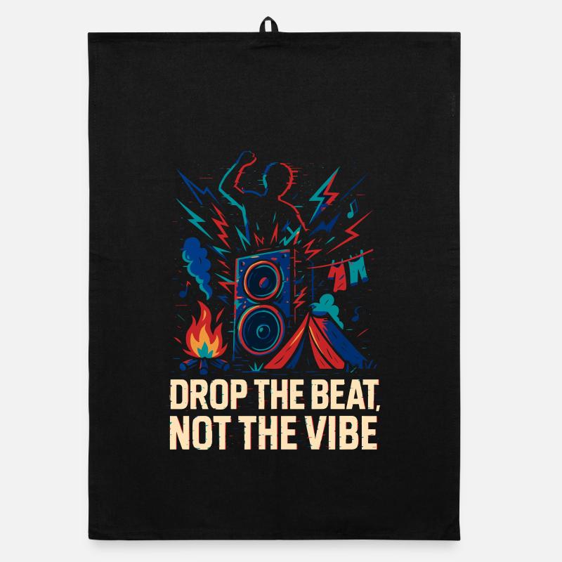 Lass den Beat fallen, nicht den Vibe Organic Geschirrtuch