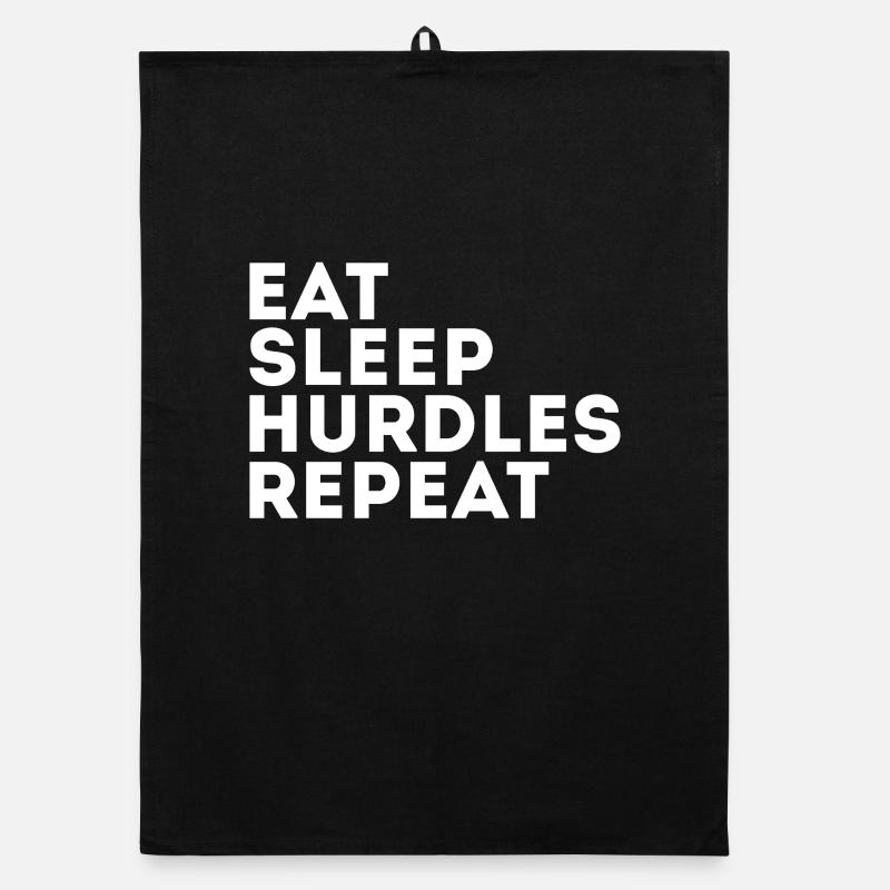 Eat Sleep Hurdles Repeat Organic Geschirrtuch