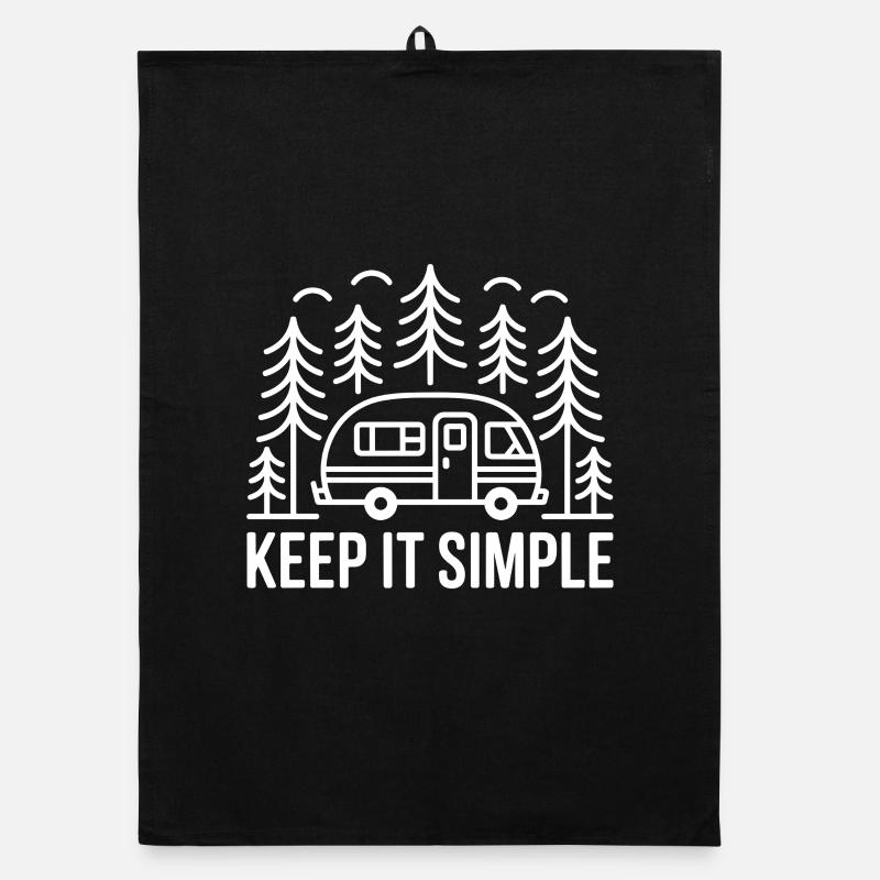 Keep It Simple Zelt Camping Natur Berge Minimalist Organic Geschirrtuch