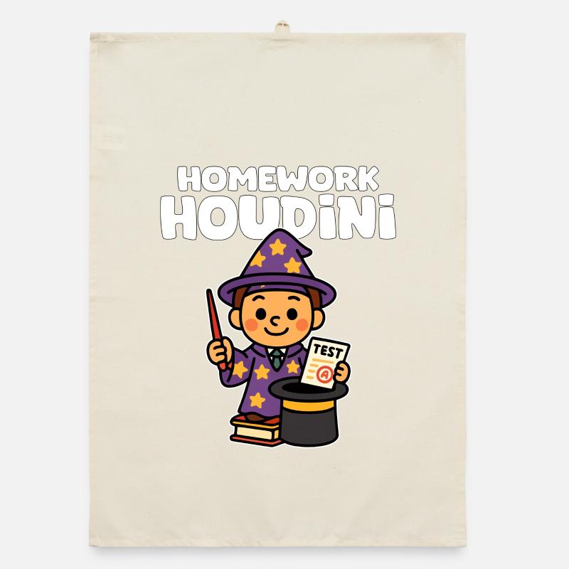 DEVOIRS HOUDINI - CADEAU ENSEIGNANT Torchon bio