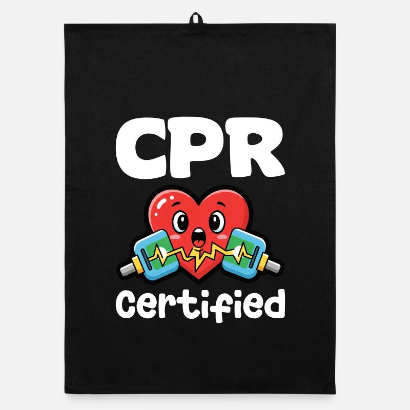 CERTIFIÉ RCP - CADEAU D’INFIRMIÈRE Torchon bio