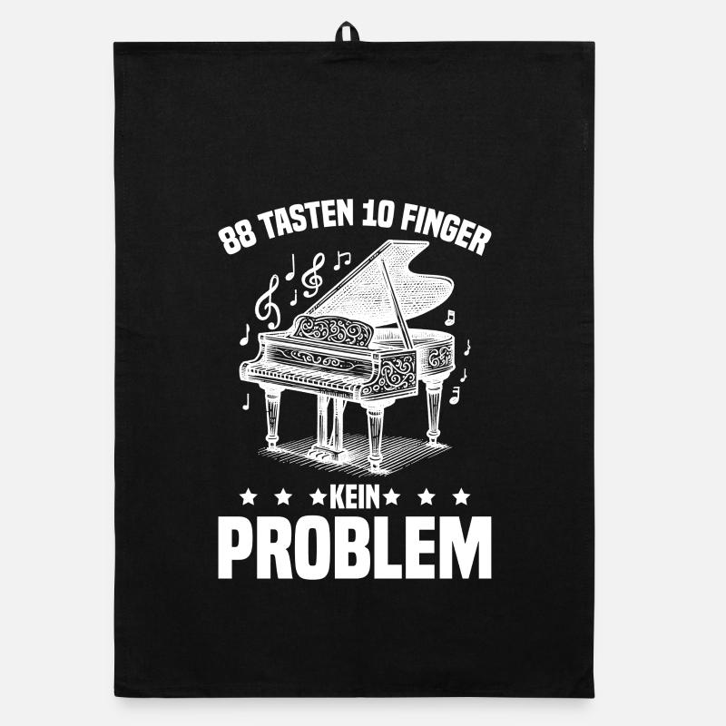 Klavier - 88 Tasten 10 Finger Kein Problem Organic Geschirrtuch
