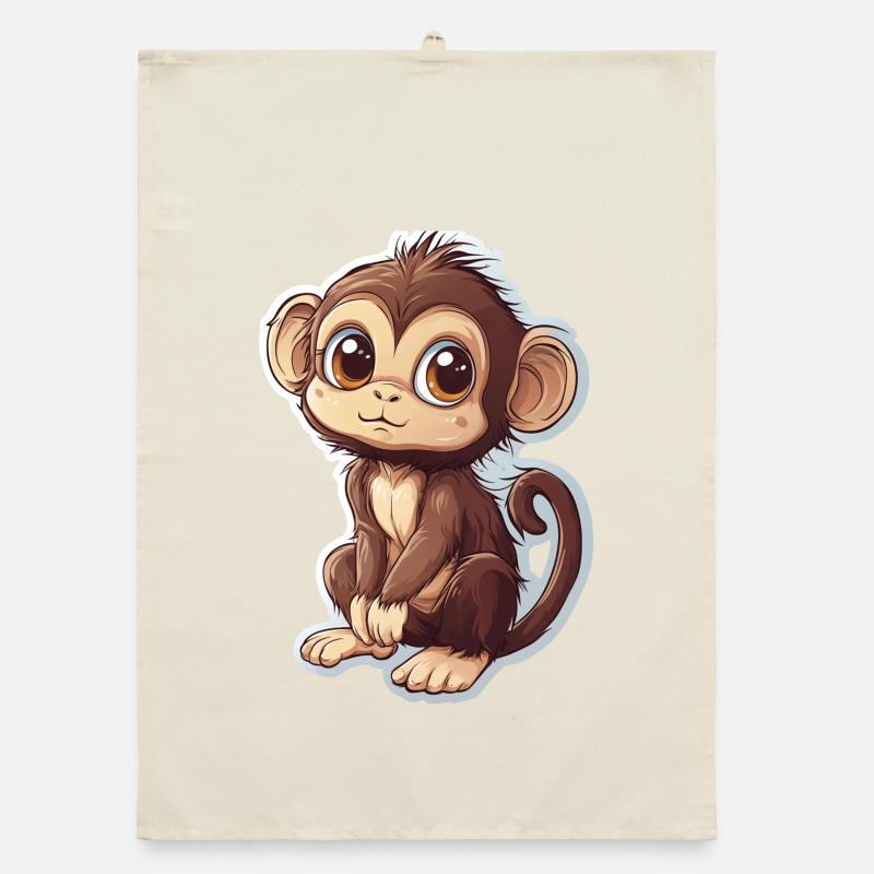 Monkey Cute Monkey Gift for Monkey Fans Organic dish towel