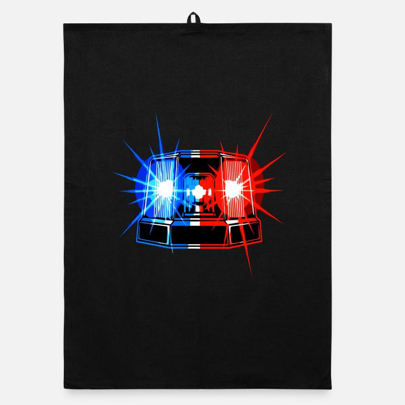 Blue Light Siren – Emergency Warning System Organic dish towel