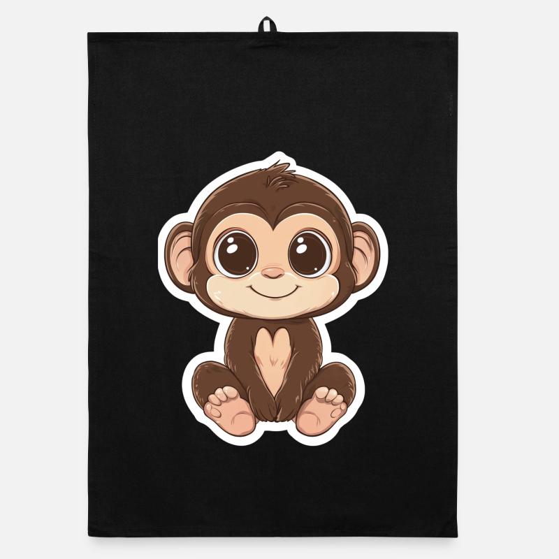 Singe Mignon Singe Cadeau pour les fans de Singe Torchon bio