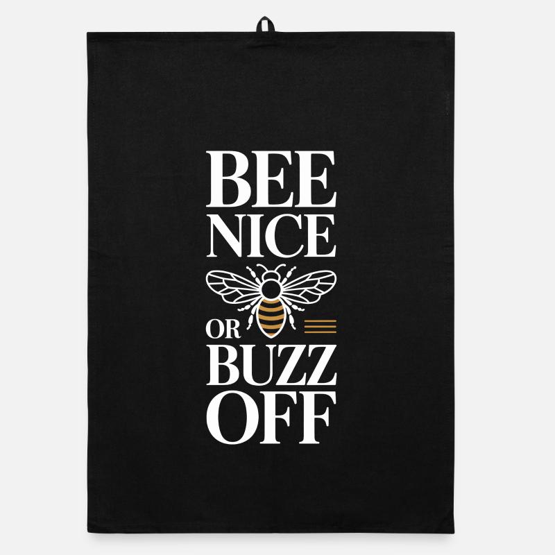Bienen Imker Bee Nice Or Buzz Off Bienenzüchter Organic Geschirrtuch