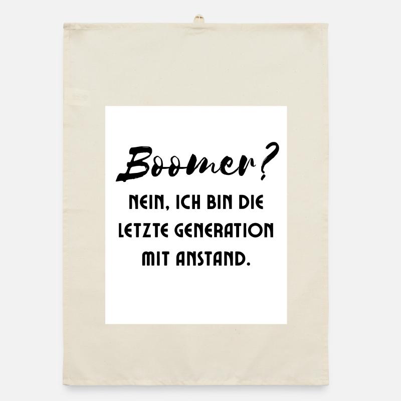 Generation mit Stil Spruch Organic Geschirrtuch