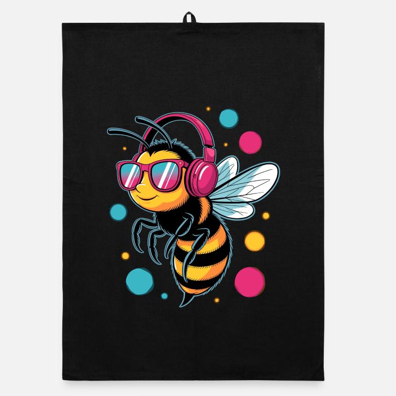 bees beekeeper honey beekeeper bees cute bee Organic dish towel