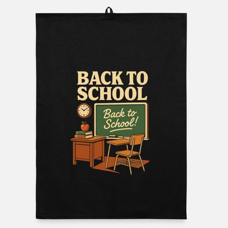 Retro Classroom – Back to School Organic dish towel