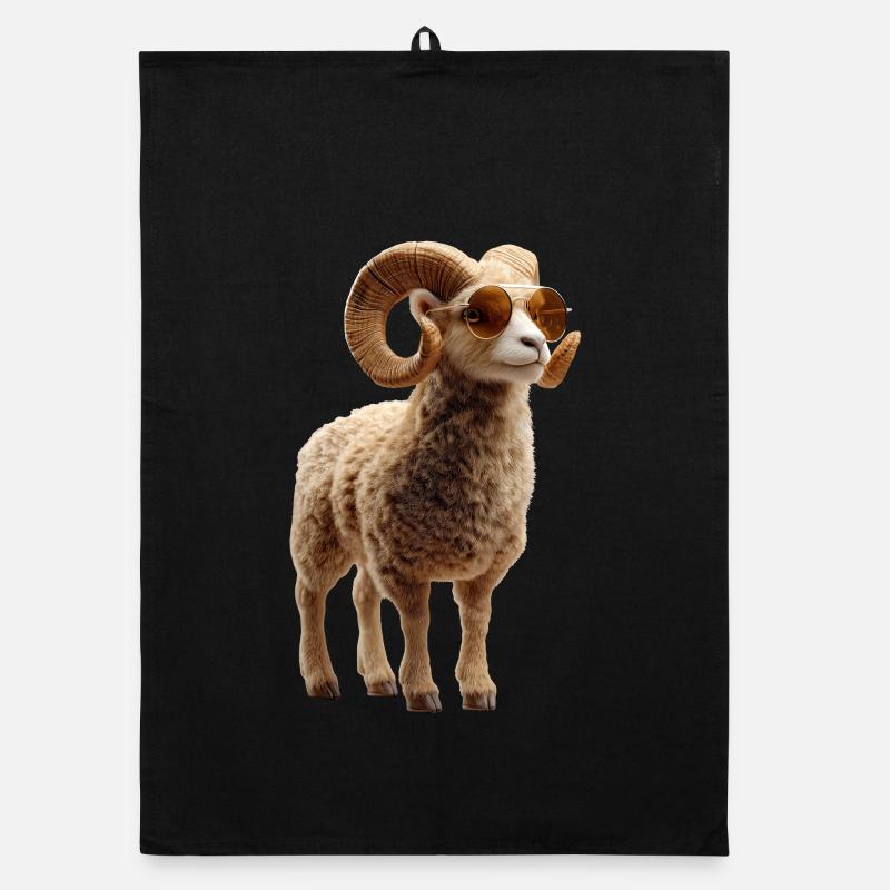 Aries mouflon Aries Wild Sheep Male Sheep Organic dish towel