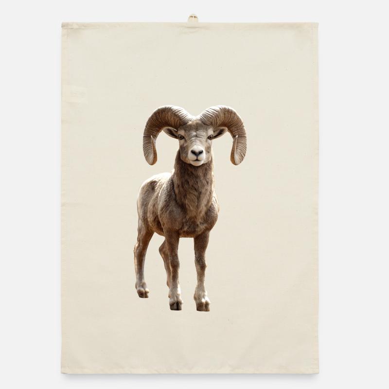 Aries mouflon Aries Wild Sheep Male Sheep Organic dish towel