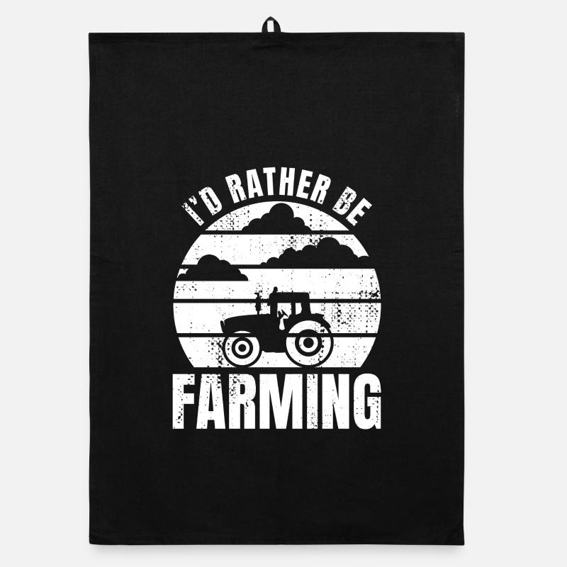 I'd Rather Be Farming Organic Geschirrtuch