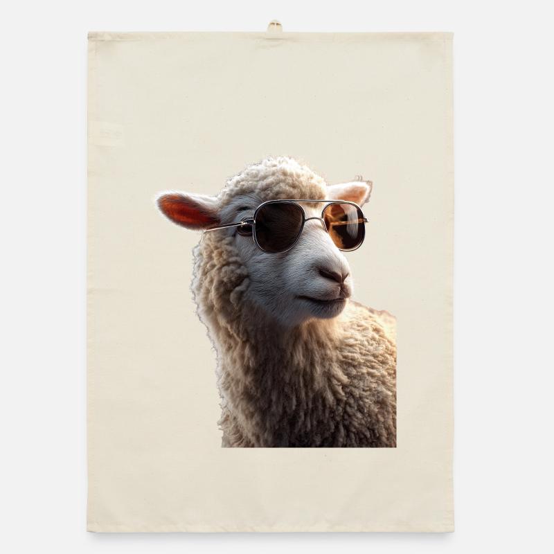 Schaf Lamm Schäfchen Hausschaf Schäfer Süße Schafe Organic Geschirrtuch