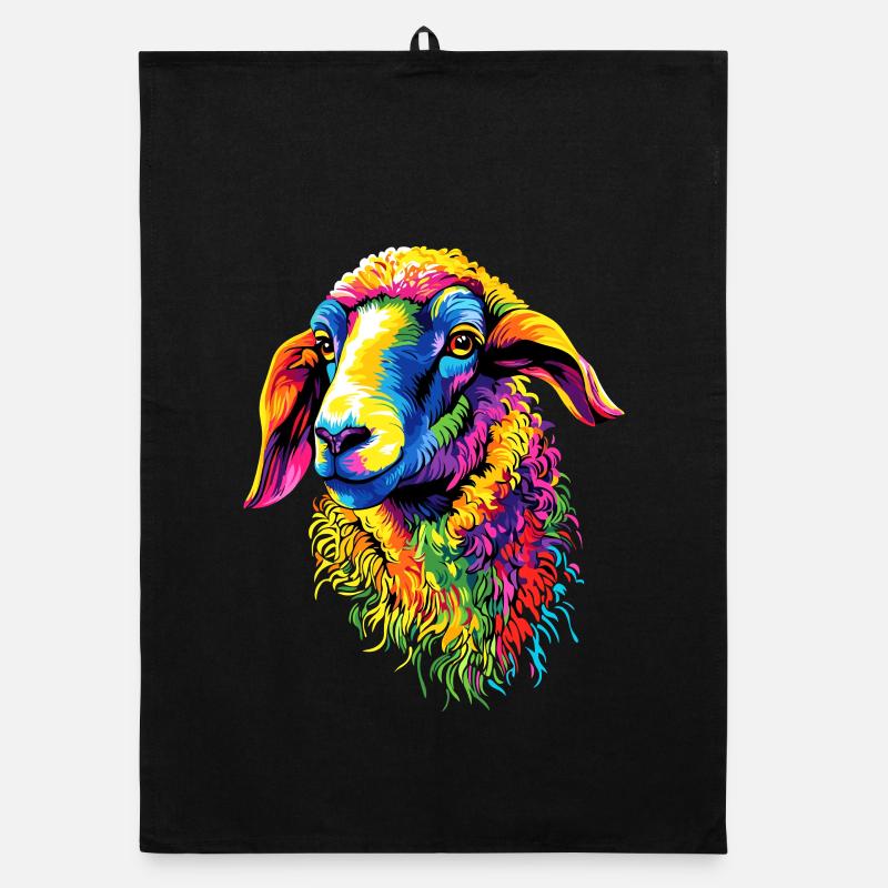 Schaf Lamm Schäfchen Hausschaf Schäfer Süße Schafe Organic Geschirrtuch