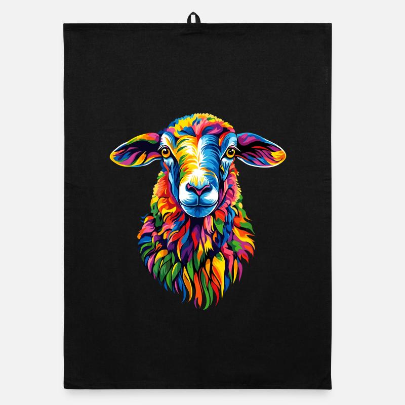 Schaf Lamm Schäfchen Hausschaf Schäfer Süße Schafe Organic Geschirrtuch