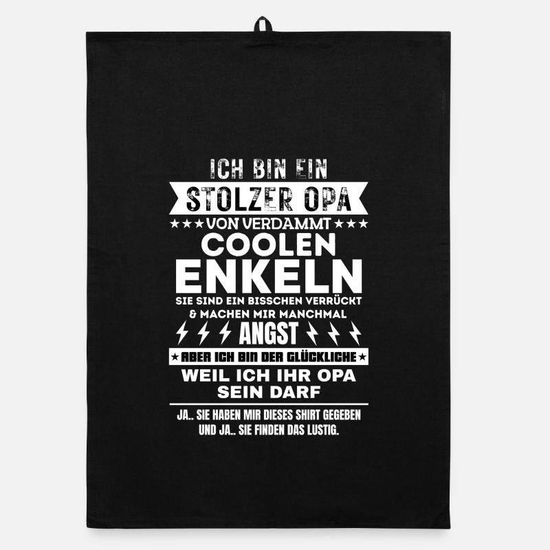 ICH BIN EIN STOLZER OPA VON VERDAMMT COOLEN ENKELN Organic Geschirrtuch