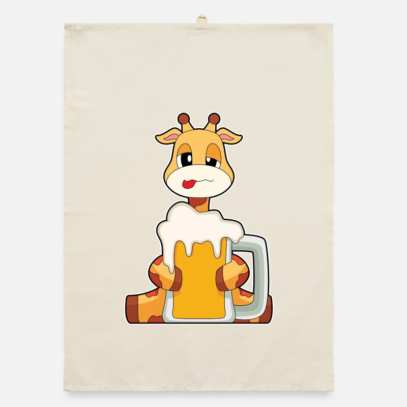 Girafe Chope de bière Bière Torchon bio
