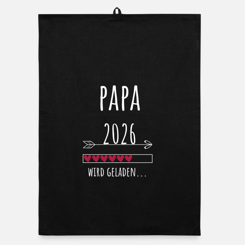Werdender Papa 2026 Geschenk Schwangerschaft Organic Geschirrtuch