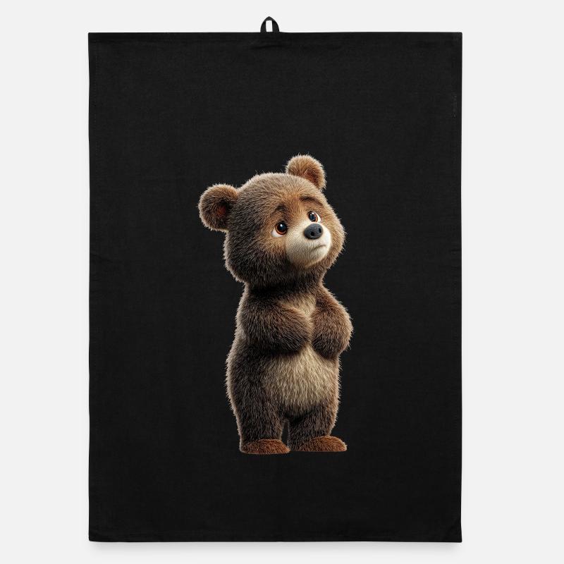 Braunbär Grizzly Bär Bärenbrüder Wald Wilde Bären Organic Geschirrtuch