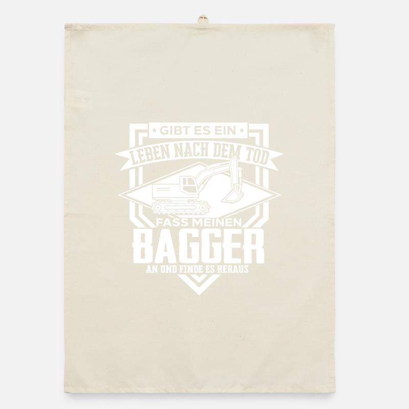 Baggerfahrer Sprüche Baugeräteführer Hochbau  Organic Geschirrtuch