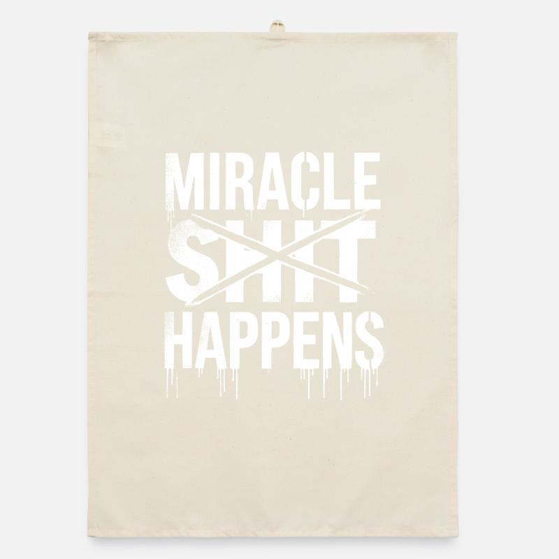 Miracle Shift Happen Conception motivationnelle Torchon bio