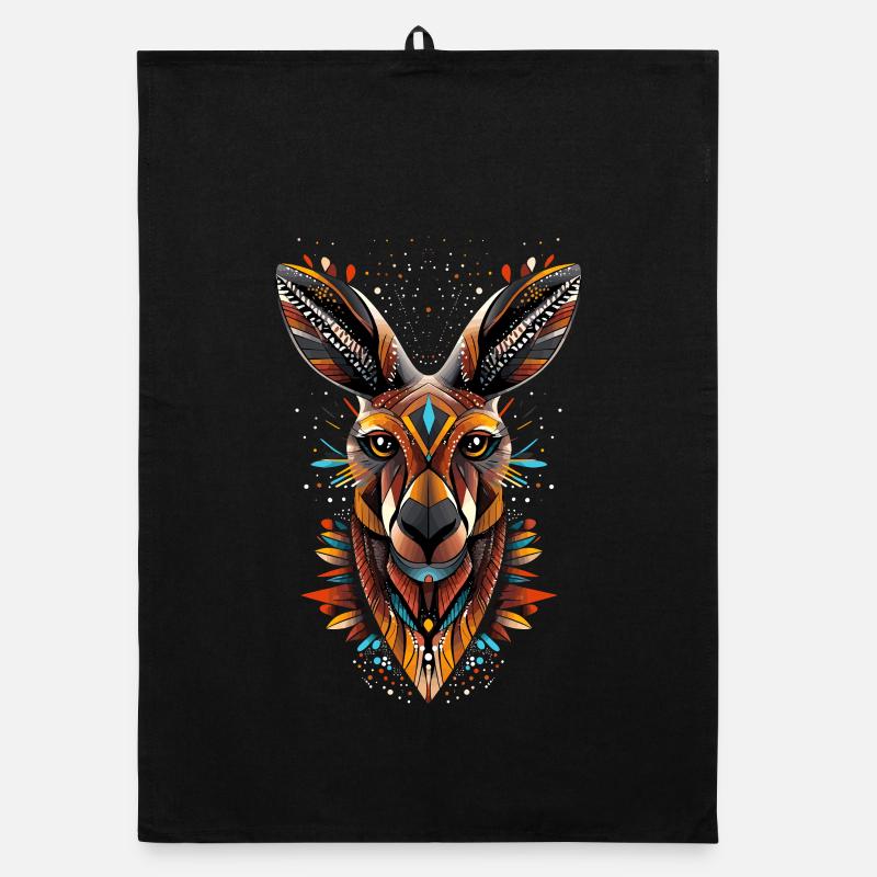 Kangaroo Australia Outback Wild Cute Kangaroos Organic dish towel