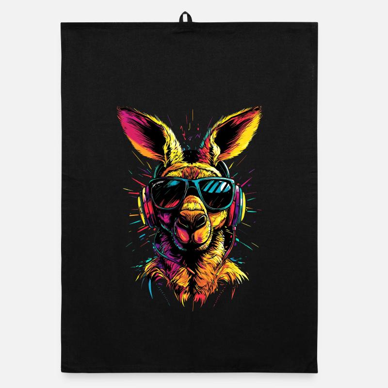Kangaroo Australia Outback Wild Cute Kangaroos Organic dish towel