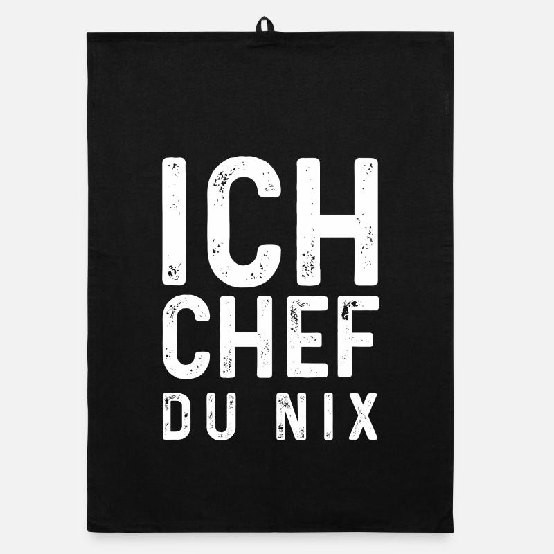 Sarkastischer Spruch - Ich Chef Du nix Organic Geschirrtuch