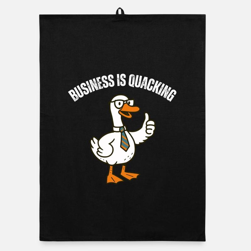 Quacking Business Duck Organic dish towel