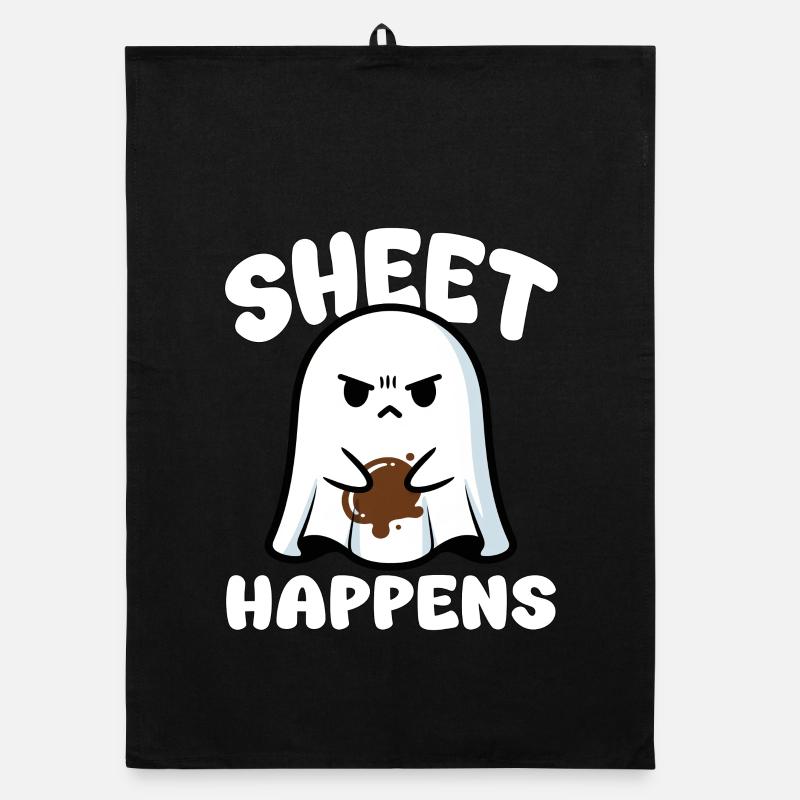 BLATT PASSIERT - GHOST HALLOWEEN Organic Geschirrtuch
