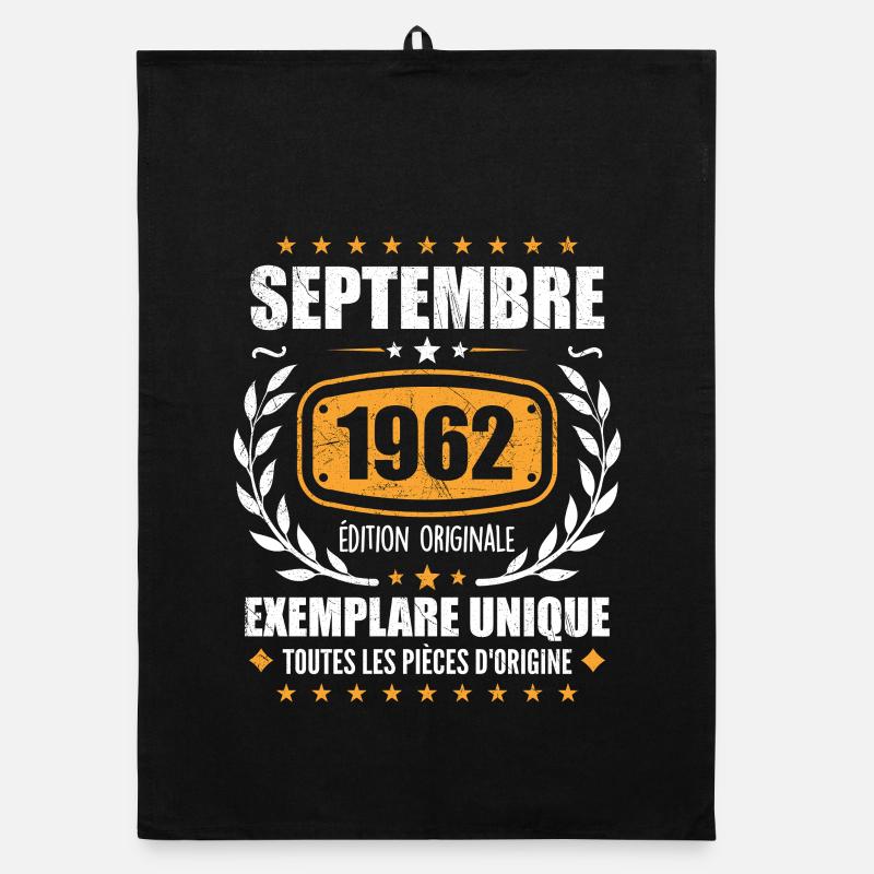 September 1962 Unikat - September 1962 Organic Geschirrtuch