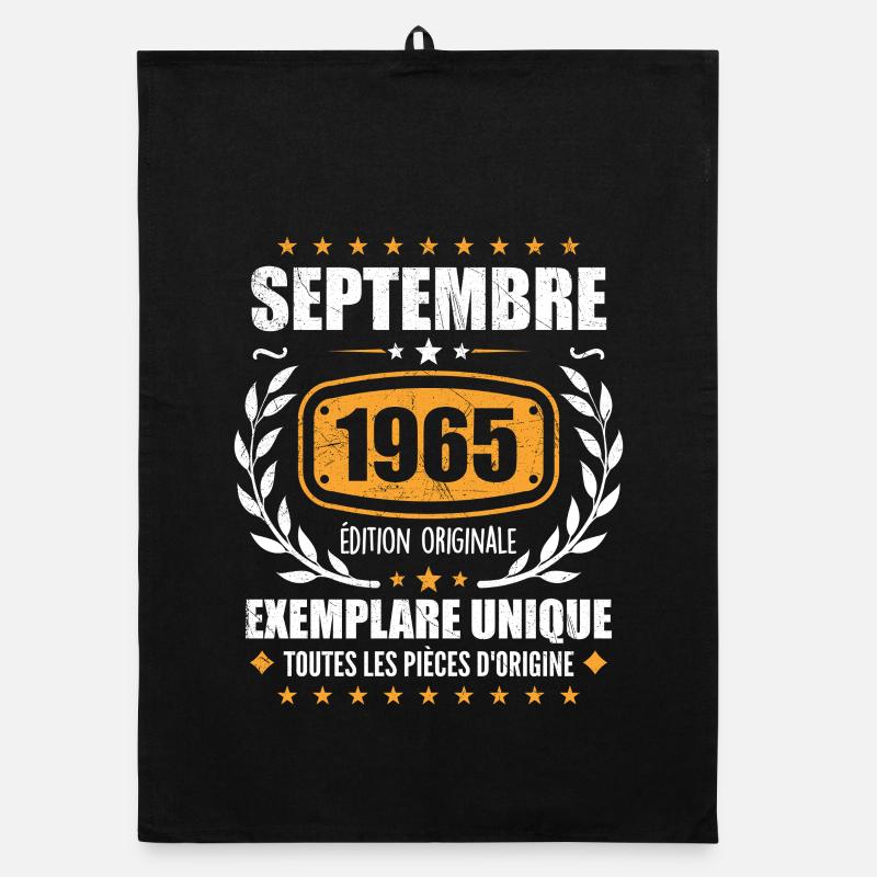 Septembre 1965 Exemplaire Unique - Septembre 1965 - Torchon bio - noir