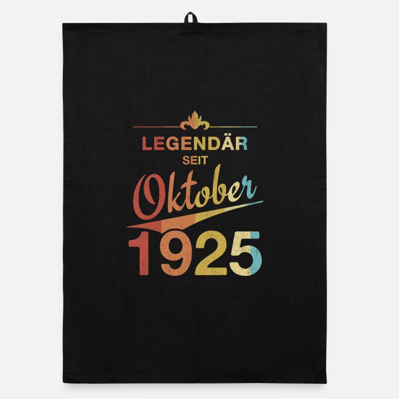 100th Birthday Legendary since October 1925 Organic dish towel