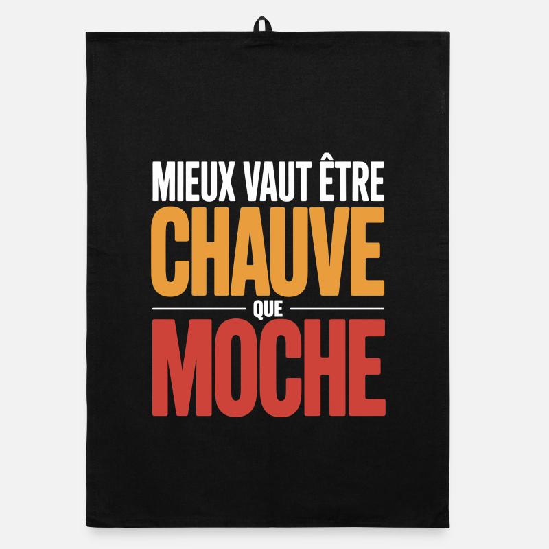 Besser Glatze sein Glatze Humor Lustiges Geschenk Organic Geschirrtuch
