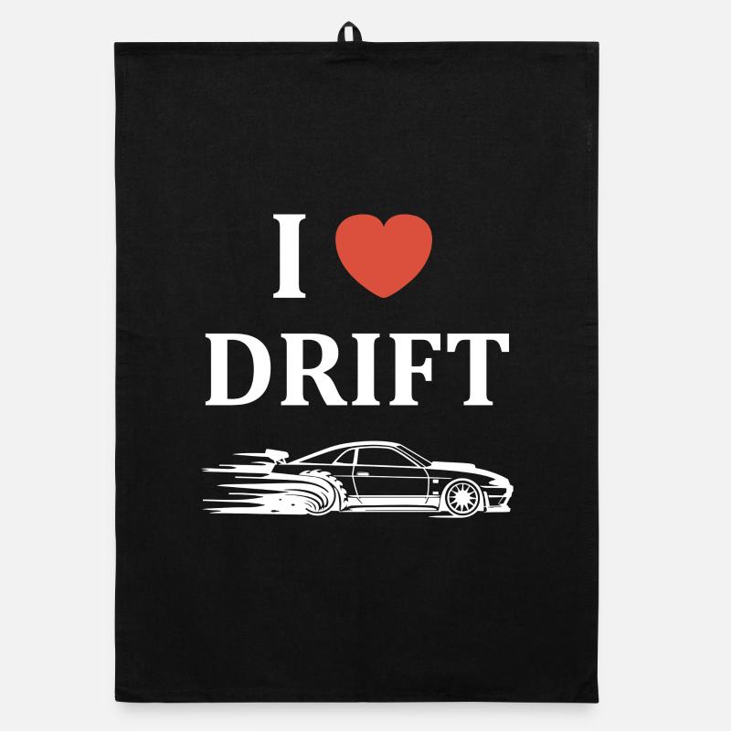 Drift Passion Car Design Organic dish towel