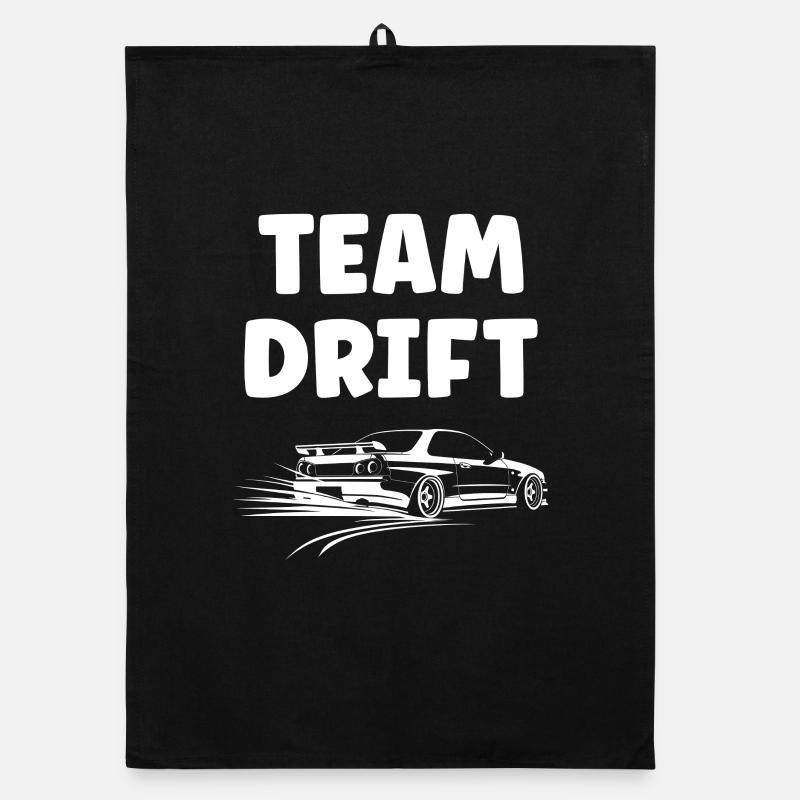 Einfarbiges Drift-Car-Design Organic Geschirrtuch