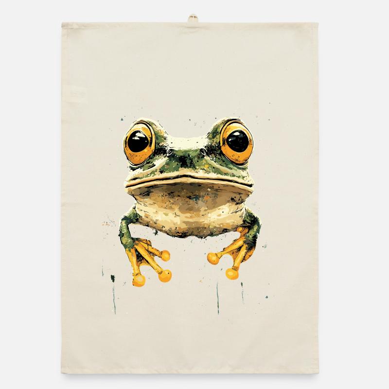 Frog Little Toad Tree Frog Frog Prince Frogs Organic dish towel